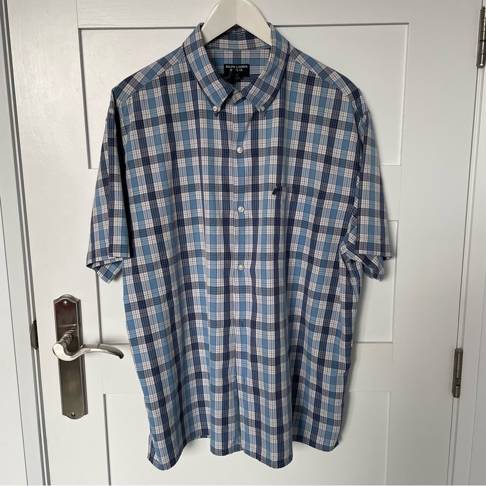 Men's Blue Plaid Shirt by Ralph Lauren